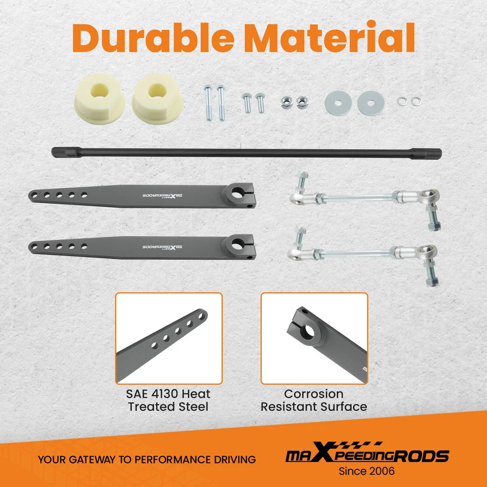 Kit de barra estabilizadora delantera con brazos de acero aptos para Jeep Wrangler TJ LJ 1997-2006 nuevo Foto 3 de 4