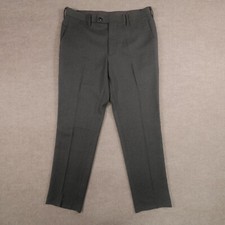 Uniqlo Dress Pants Men's 32x34 (32x30) Gray Straight Poly Stretch