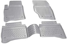 3D Gummi Fussmatten für Porsche Cayenne 1 | 9PA | BJ 2002-2010 | grau mit Rand