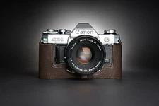 Real Leather Half Camera Case Bag Cover for Canon AE-1 AE-1P A-1