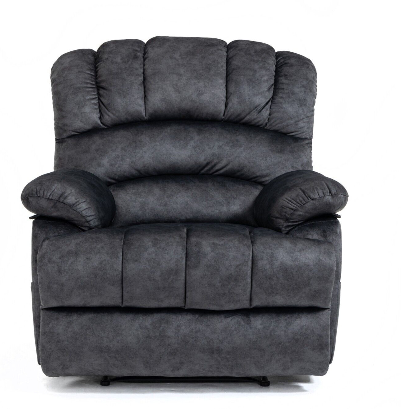 Large Oversized Manual Recliner Chair Reclining Sofa Fabric for Living Room Gray