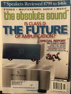 The Absolute Sound Magazine Nov 2006 Class D Amps Jeff Rowland Design Group Ebay