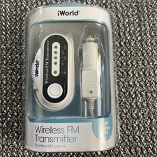 iWorld Wireless FM Transmitter White NEW Sealed