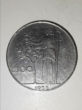 100 Lire Dea Minerva 1955 del 1° Tipo Italia Repubblica SPL Molto Rara