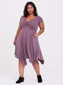 lavender jersey dress