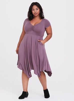 lavender jersey dress