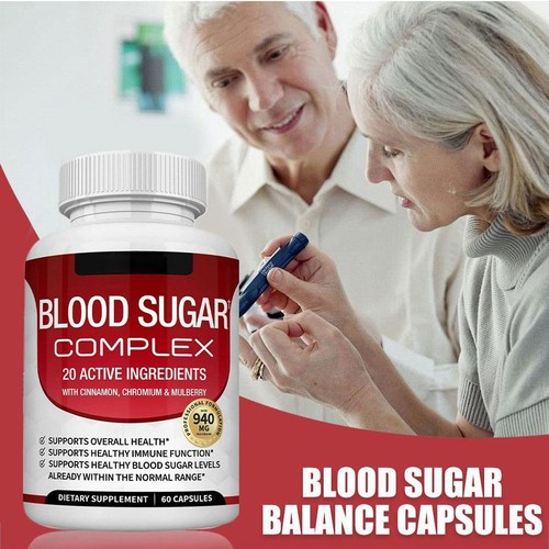 BLOOD SUGAR BLEND COMPLEX 940MG SUPPORTS HEALTHY IMMUNE FUNCTION 60pcs - Picture 5 of 8