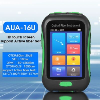 0 - 80KM 1550nm AUA-16U UPC Port OTDR Optical Time Domain with HD Touch Screen #