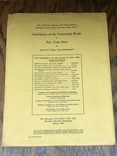Correlation of the Ordovician Rocks in New York State Large Chart 1962