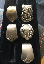 VINTAGE LOT OF 5 SPOON RINGS