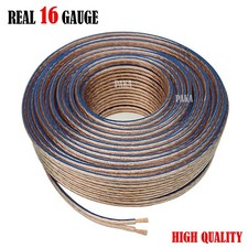 16 AWG 50 FEET 16/2 Gauge Car Home Audio Speaker Wire Transparent Clear Cable