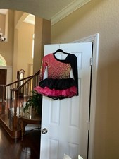 Curtain Call Ballet Dance Sequin Costume CL Hot Pink  Black Gorgeous