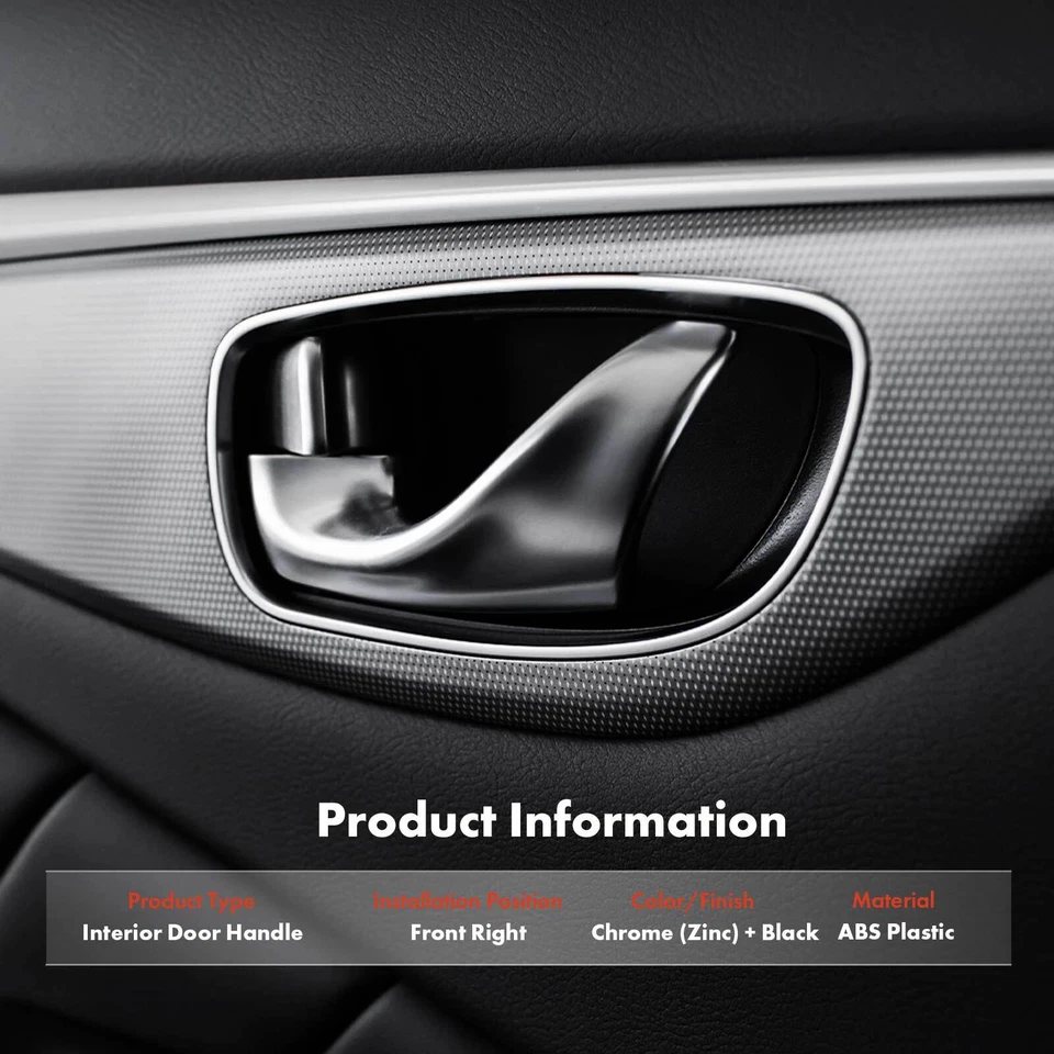 Manija de puerta interior cromada delantera derecha para Ford Thunderbird 1989-1995 Mercury Foto 2 de 4