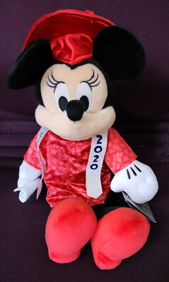 Disney Parks Minnie Mouse Graduation Class 2020 Plush New with Tags