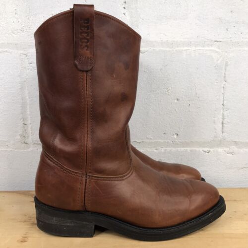 Vintage 90er Red Wing Schuhe Herren 9D Pecos 1178 Stiefel RESOLED braun Leder zum Überziehen - Bild 6 von 13