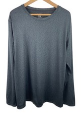 Real Essentials Pullover Black Heather Shirt Men's Size XL Black Long Sleeve