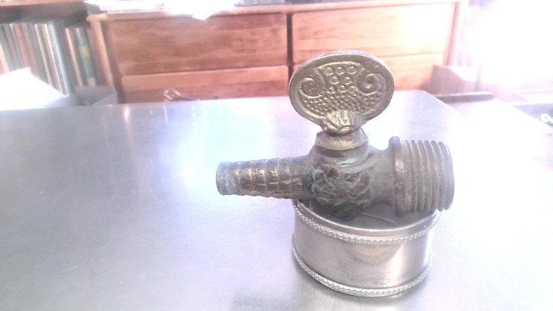Decorated Cast Brass Garden Faucet Copper Spout antique vintage old hardware