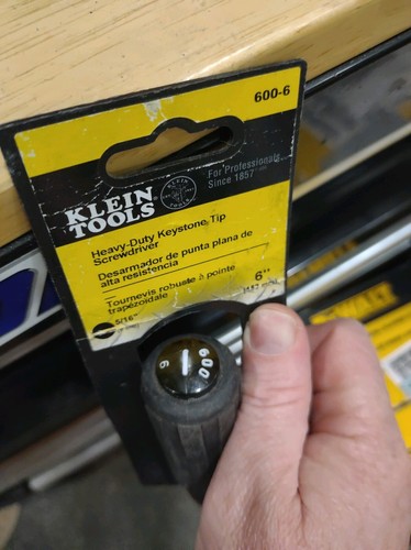 Klein Tools 600-6 5/16 in. Flat Head Screwdriver with 6 in. Square Shank