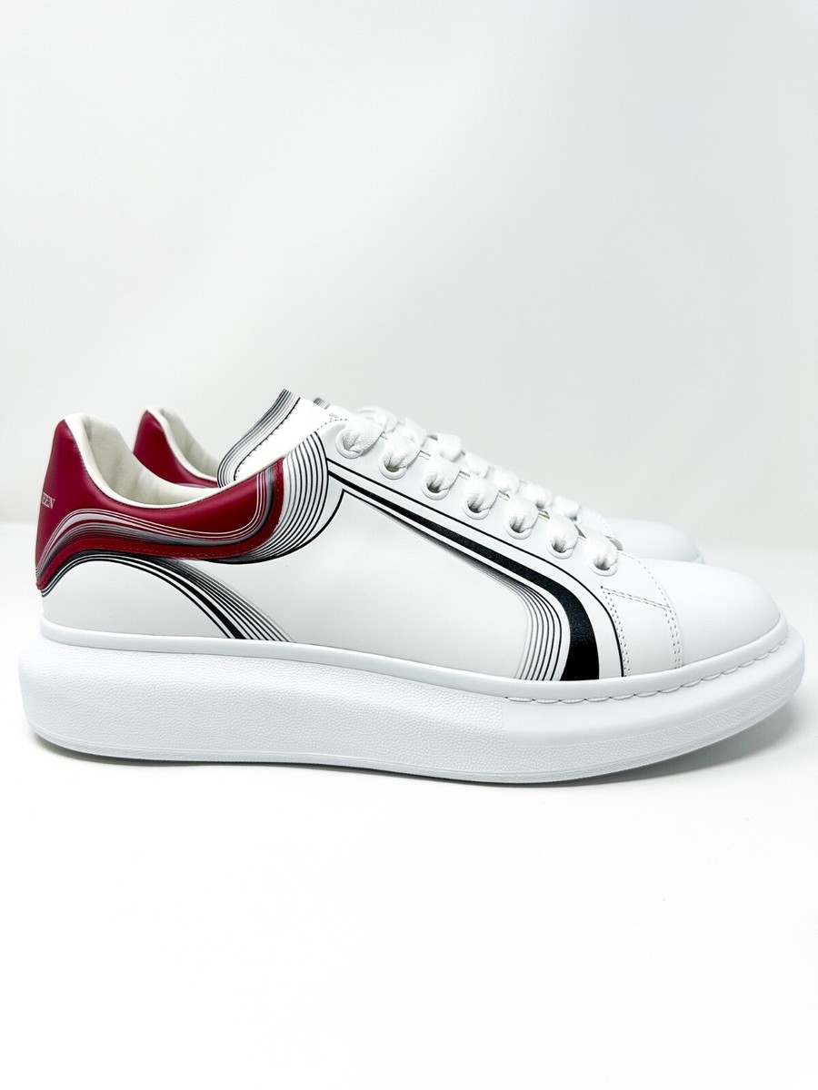 Alexander Mcqueen Men's Oversized Curve Tech Garnet White