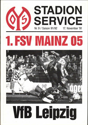 II. BL 91/92 1st FSV Mainz 05-VfB Leipzig, 17.11.1991