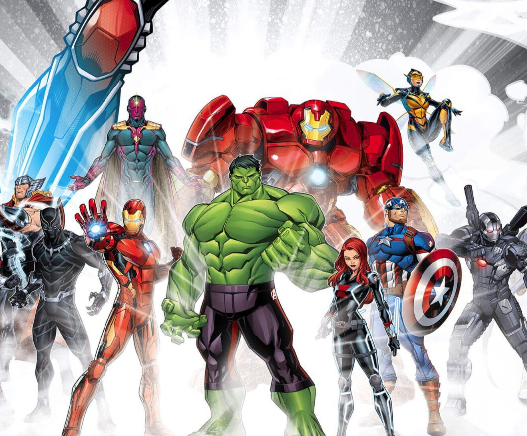 Photo Wallpaper boys bedroom Marvel characters Hulk Black Panther Avenger comics thumbnail 2