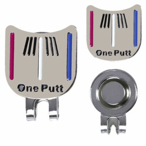 MAGNETIC-HAT-CLIP-with-034-One-Putt-034-GOLF-BALL-MARKER-New-Hot