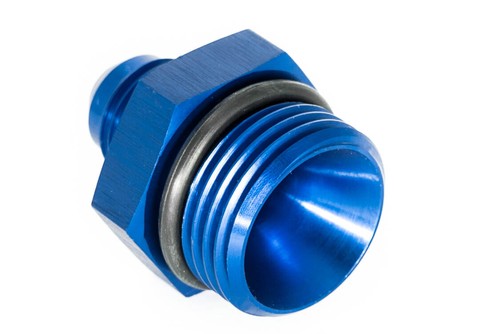 Gewindeadapter ORB 10 zu Dash 6 / -6AN / JIC 6 Blau eloxiert 9/16 - 18UNF - Picture 3 of 3