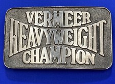 Vermeer Heavyweight Champion Vintage Award Belt Buckle by Spec Cast