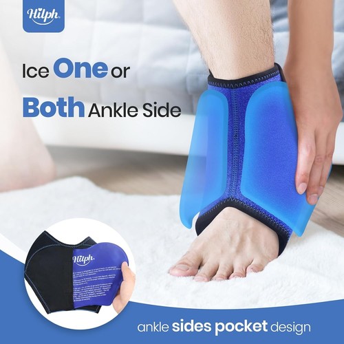 Large Ankle Ice Pack Wrap around Entire Ankle for Swelling & Sprained Ankl - Picture 2 of 6
