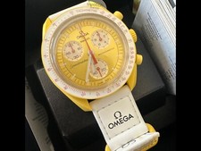 New Omega x Swatch Mission To The Sun Men's Yellow Watch - SO33J100