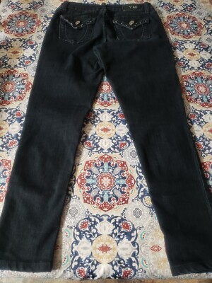 YMI Skinny Jeans Size Black Dark Wash w/ Rhinestone Pocket Embellishments  NWOT
