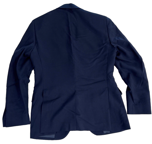 $798 Tombolini Men Blazer Navy Blue Twill Virgin Wool Textured Italy 40R EU (50) - Picture 2 of 4