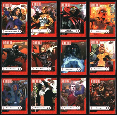 2022-23 Upper Deck Marvel Annual #1-#100 Character Set Building - Updated 12/12
