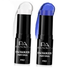 2Pcs Face Paint Sticks White Blue