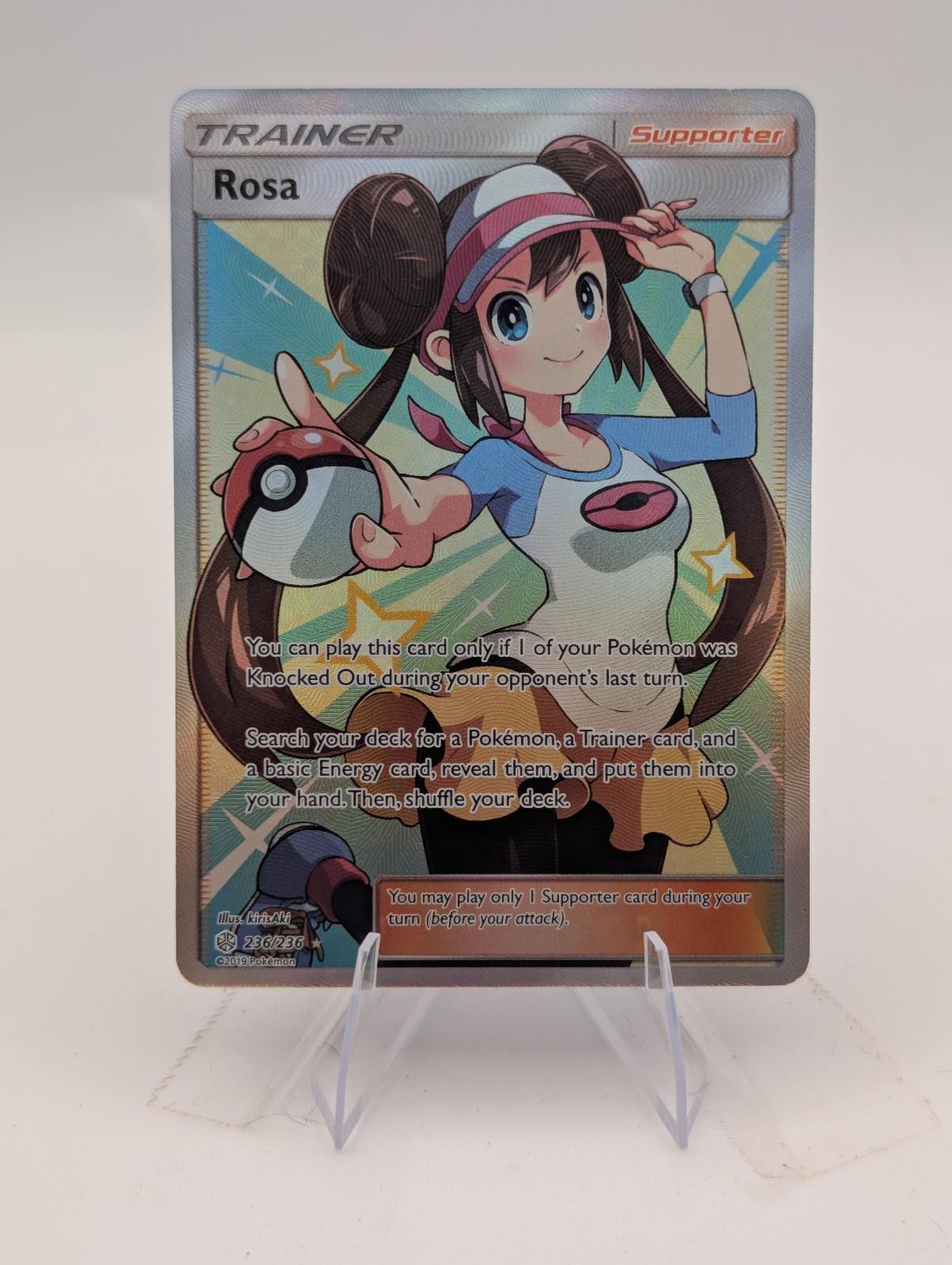 Rosa 236/236 Ultra Rare Cosmic Eclipse Pokemon Holo Near Mint