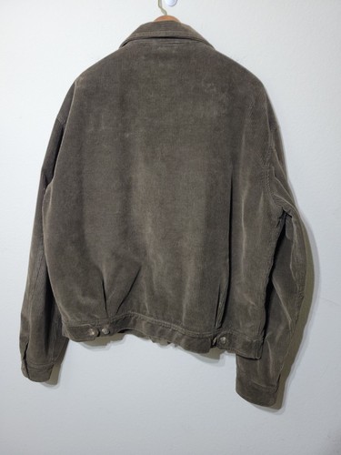 Polo Ralph Lauren Cord Bomber Full Zip Jacke Herren dunkelbraun gefüttert XL Vintage - Bild 14 von 24