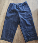 EUC "Westbound Women" XL Denim Elastic Waist Crop Jeans Pull On mit seitlichem Reißverschluss