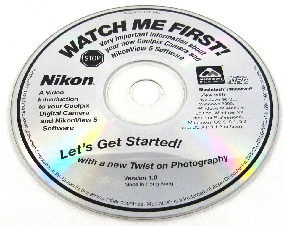 Nikon Coolpix 2500 Digital Camera Quick Start Guide Manual 4 CD-ROM GC Free Ship - Image 3 of 4
