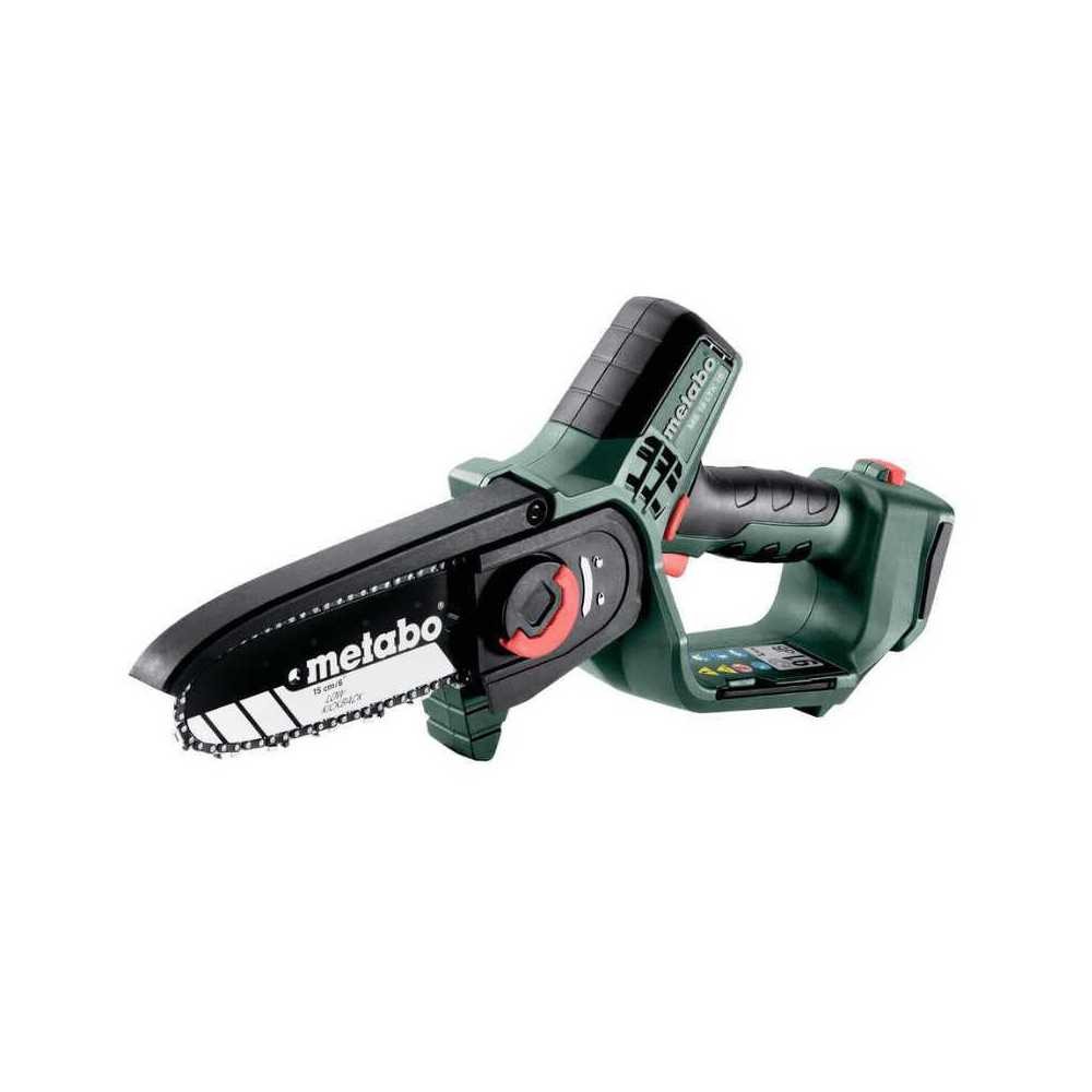 Scie à élaguer sans fil Metabo 18V idéale pour entretenir le jardin