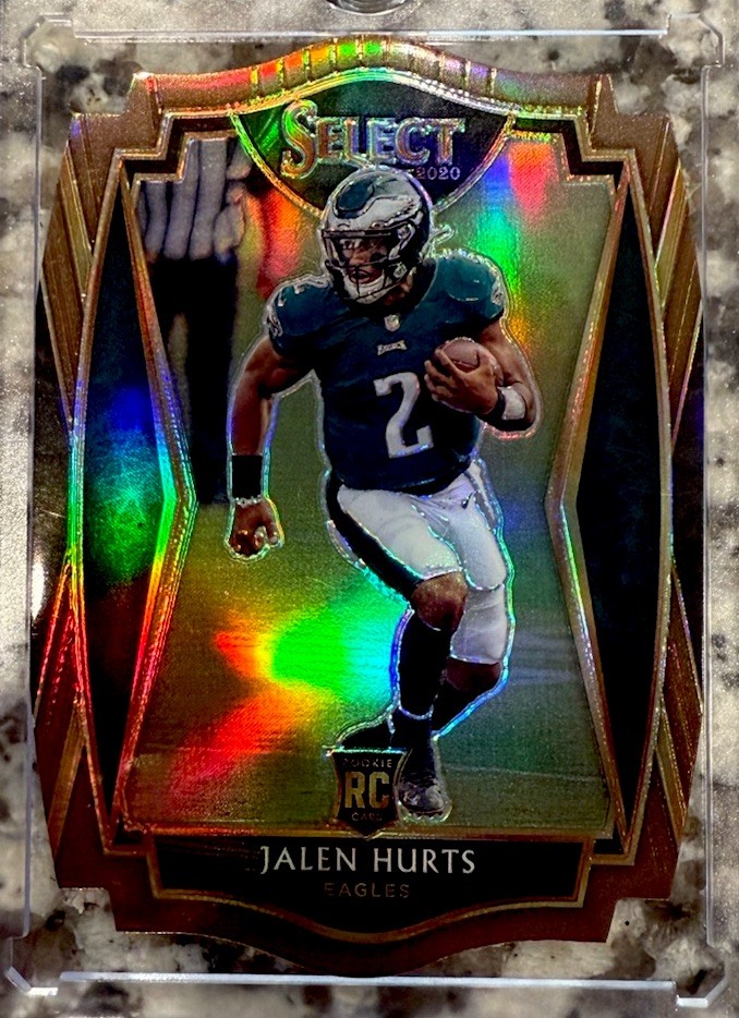 2020 Panini Select - Premier Level Jalen Hurts #150 Copper Prizm Die-Cut /355