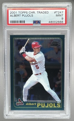 48002666 Albert Pujols 2001 Topps Traded & Rookies #T247 Chrome Rookie RC PSA 9