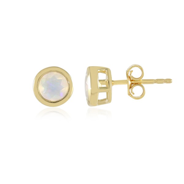 Cavill Damen Ohrringe Welo Opal 925 Sterling Silber Vergoldet 0,52Ct-image