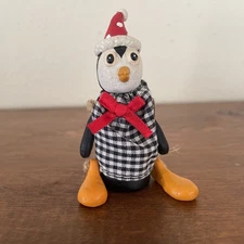 RUSS BERRIE & CO Mini-kins Minikins Penguin Figurine Shelf Sitter 3" Christmas