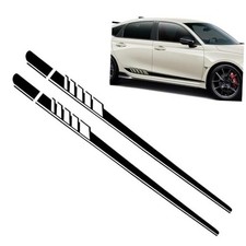 Car Side Body Long Stripes Decals, 4.52In x 88.58In Vehicle Side 2 PCS Black