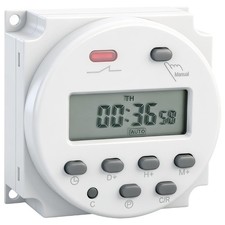 Digital LCD Timer Switch, DC/AC 12V 16Amp, Programmable, 28 Scheduled Times