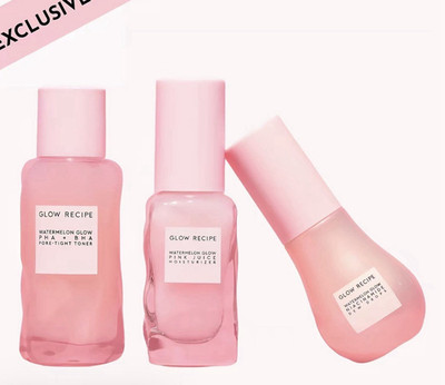 Glow Recipe Watermelon Glow Skin Care Set Toner Moisturizer Dew Drops PHA/BHA