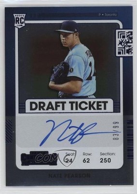 2021 Panini Contenders Draft Ticket Blue 83/99 Nate Pearson #153 Auto 0v2f