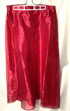 Vintage Gunne Sax Jessica McClintock Iridescent Maxi Skirt Red 90s 13/14 Medium