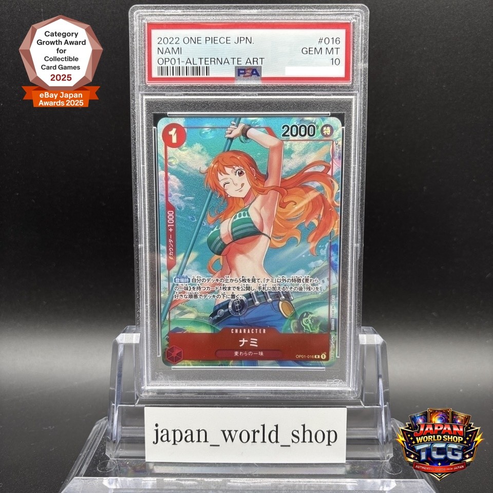 PSA 10 Nami Alt Art OP01-016 R Rare ROMANCE DAWN ONE PIECE Card