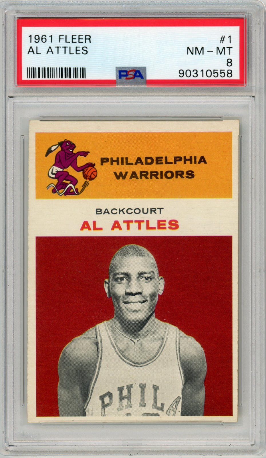 1961 Fleer #1 Al Attles PSA 8
